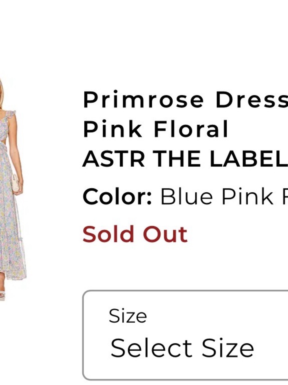 Astr The Label Pastel Floral Maxi Dress in Pink, Yellow & Blue - Picture 6 of 7